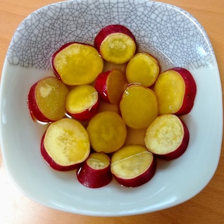 レンジで作るさつまいものレモン煮